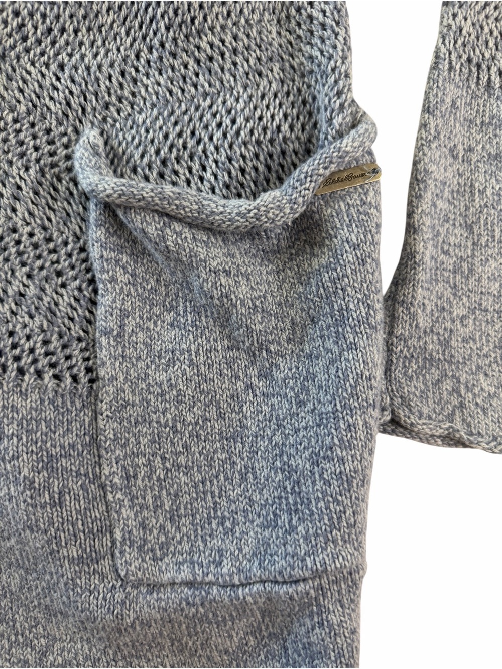 Eddie Bauer Light blue Hooded Open-Front Cardigan - Picture 2 of 6